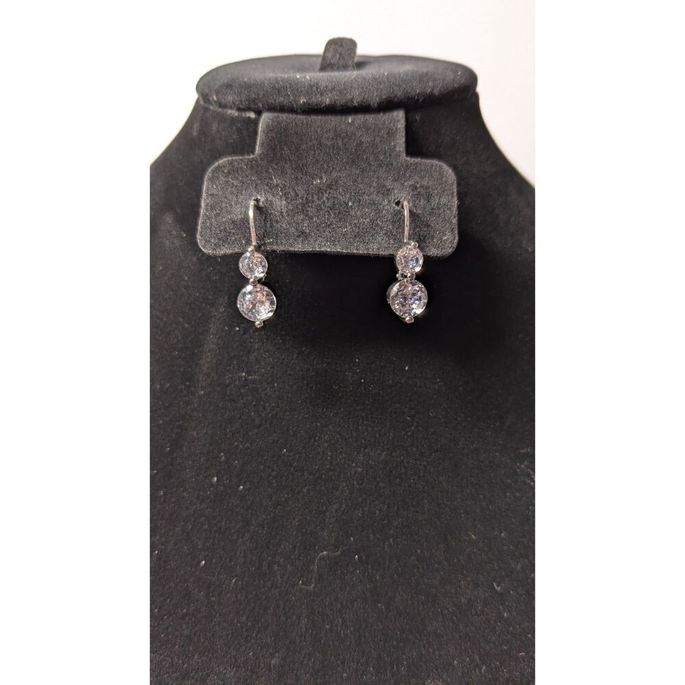 Bella Luce 5.92CTW White Diamond Simulants Rhodium Over Sterling Silver Earrings